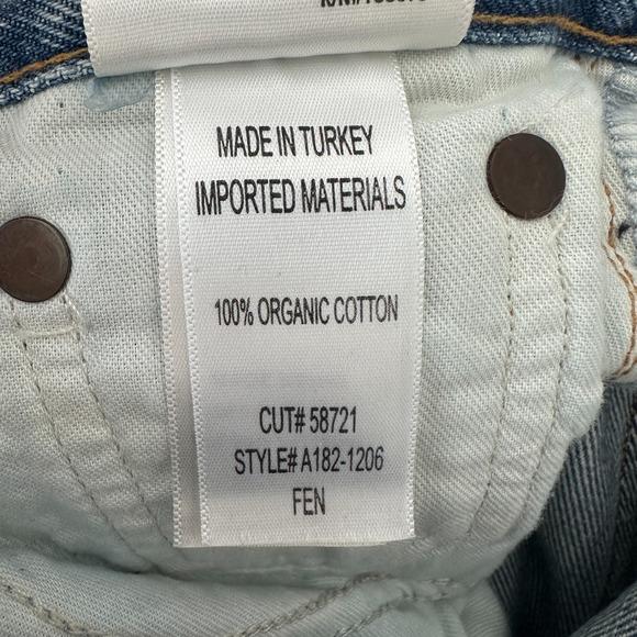 Agolde Jeans Womens 23 Blue Fen Distressed High Rise Relaxed Organic Denim - Picture 9 of 13